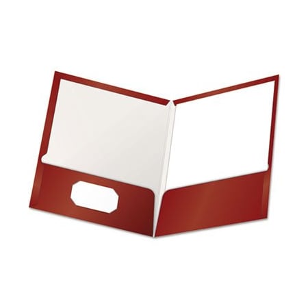 Tops Business Forms Oxford, High Gloss Laminated Paperboard Folder Capacity, Crimson, 25PK 51718